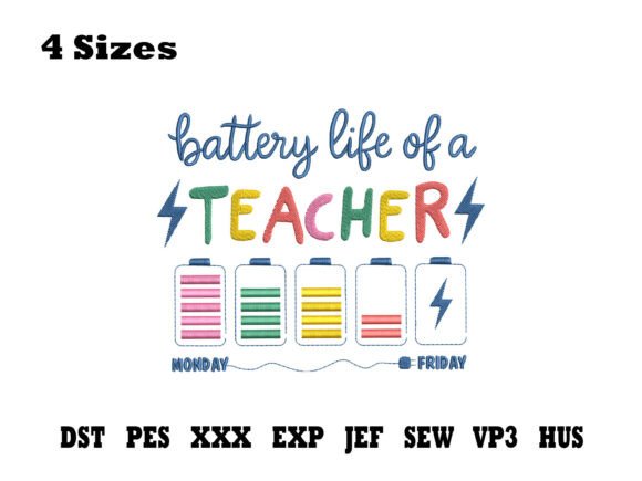 Battery Life of a Teacher Embroidery Review
