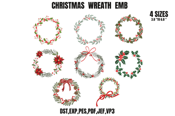 Christmas Eight Wreath Embroidery Bundle Review