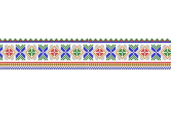 Folk Cross Stitch Border Embroidery Review