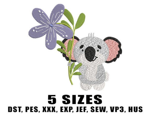 Koala with Flower Embroidery Design Review