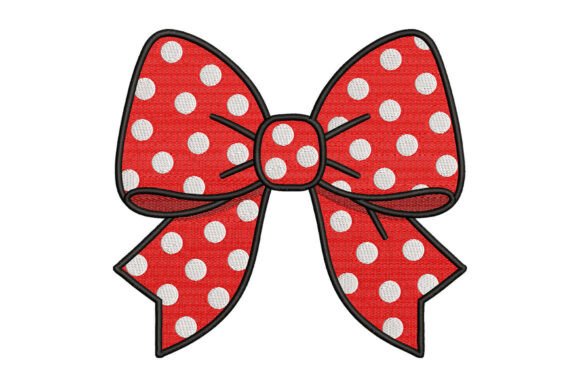 Red Polka Dot Bow Embroidery Review