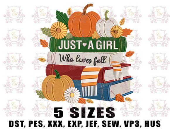 Retro Autumn Reading Embroidery Design Review