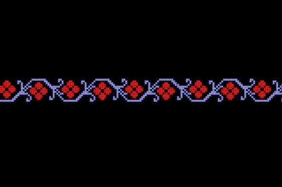 Set Folk Cross Stitch Border Embroidery Review