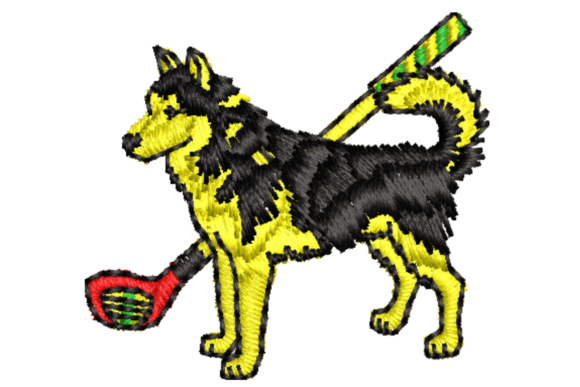 Siberian Husky Hockey Player Embroidery Review